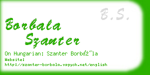 borbala szanter business card